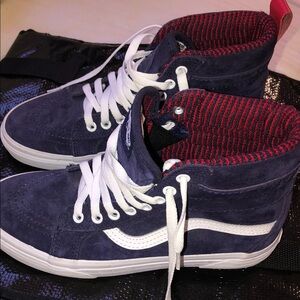 Vans Navy and White High-Top Sneakers NWOT